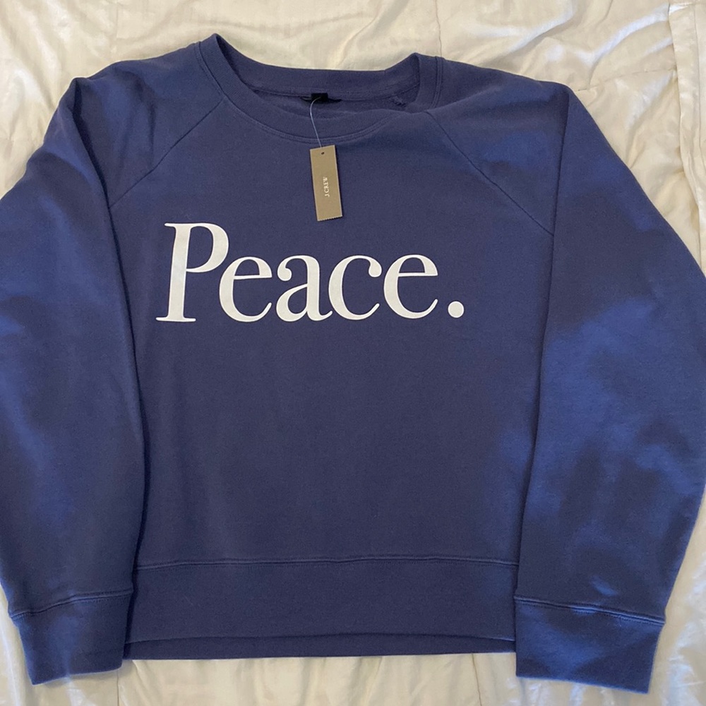 COPY - Blue J Crew “Peace” sweatshirt